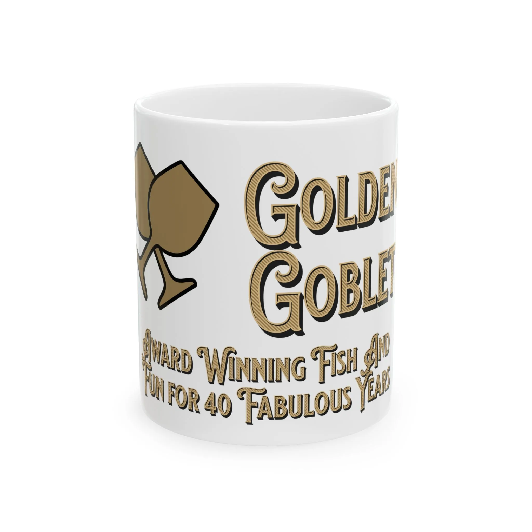 Golden Goblet 40th Ceramic Mug, (11oz, 15oz) product image